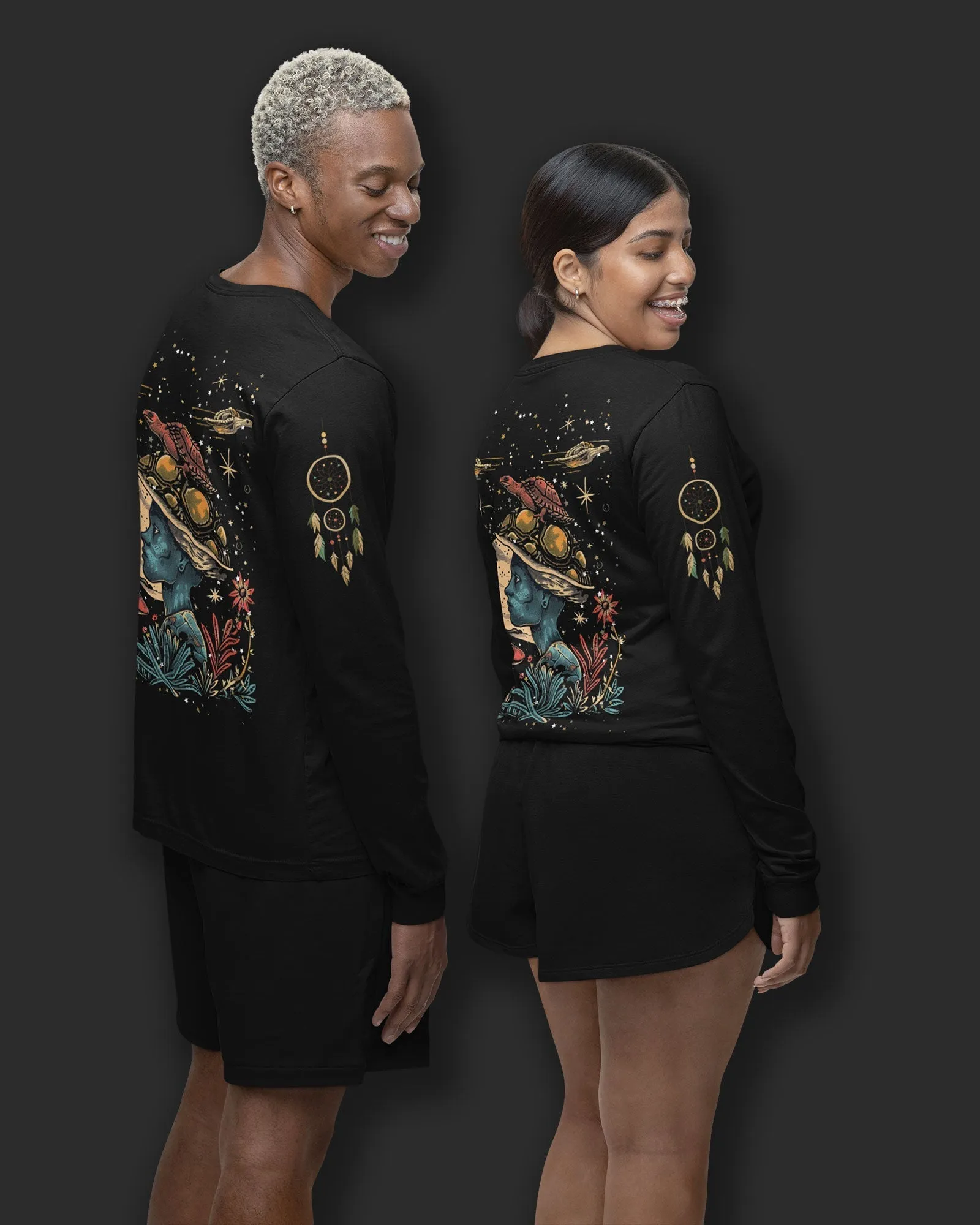 Zen Full Sleeves Crew Neck: Black